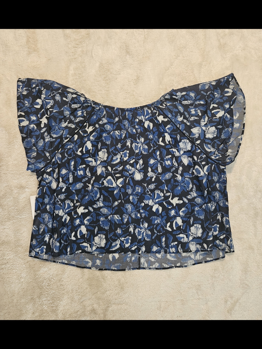 NWT Joie Floral Blue Blouse Plus Size 3X Business Casual Feminine Summer Work - Picture 9 of 9